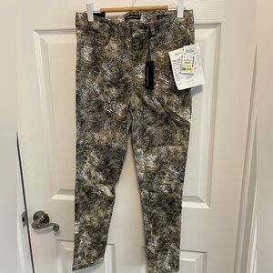 Women's Skinny Jeans in Brown Pattern